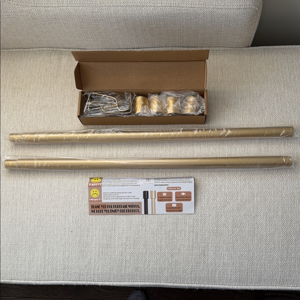 Elegant Gold Curtain Rod (set of 2)